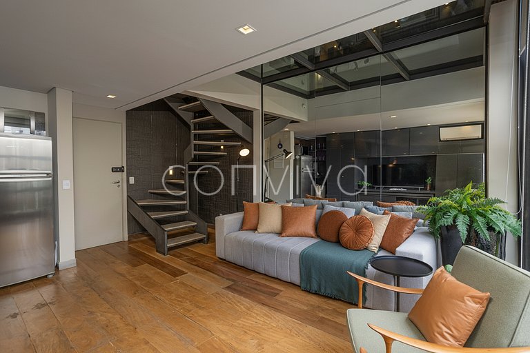 URB1403 Duplex 14º andar c/vista e vaga Itaim Bibi