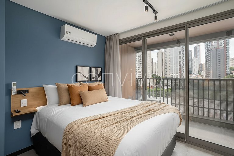 LUM1010 Studio 25m² c/ varanda e academia