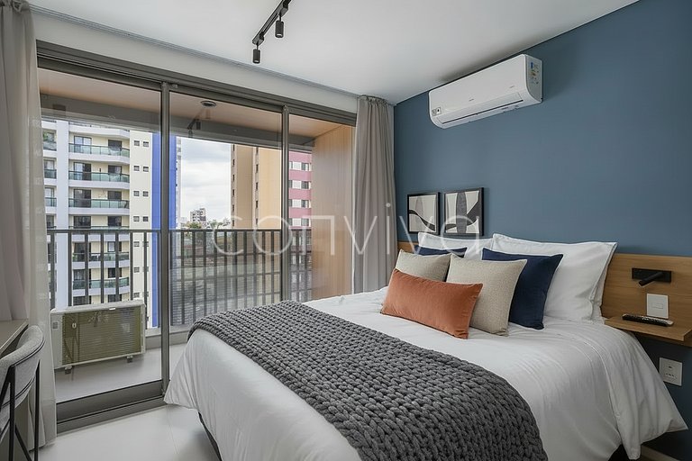 LUM1317 Apt novo confortável c/ piscina e academia