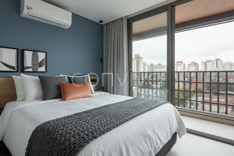 LUM1317 Apt novo confortável c/ piscina e academia