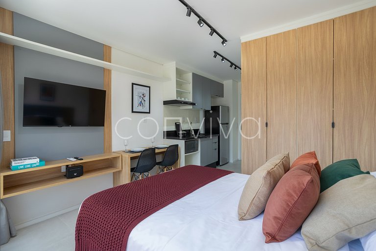 LUM0506 Studio moderno c/ varanda Anália Franco