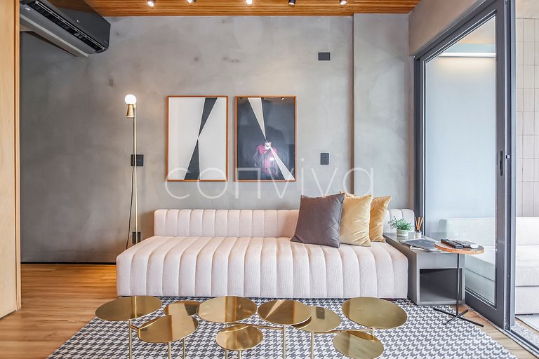 FI094/104 Forma Itaim: Dúplex con vista a la ciudad de 92 m²