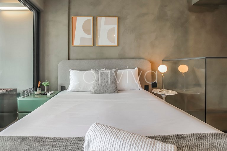 FI094/104 Forma Itaim: Duplex vista cidade c/ 92m²