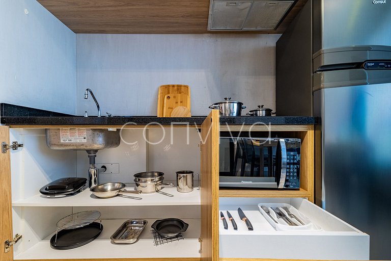 VNCA1101 Apto de 02 quartos na Vila Olímpia + vaga