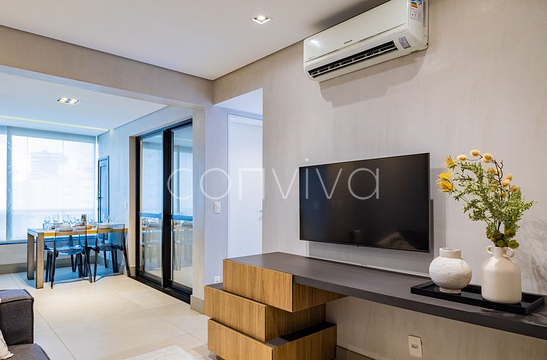 VNCA1101 Apto de 02 quartos na Vila Olímpia + vaga