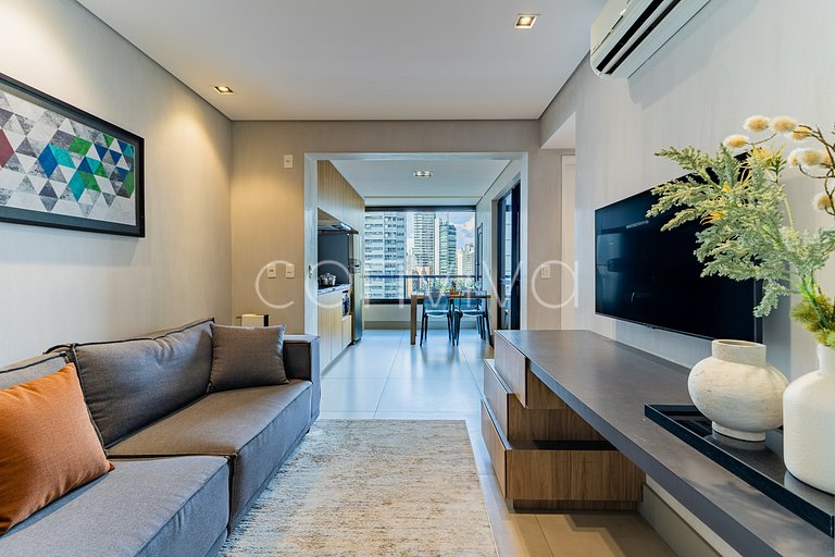 VNCA1101 Apto de 02 quartos na Vila Olímpia + vaga
