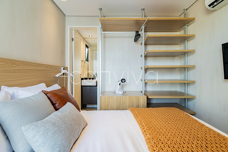 VNCA1101 Apto de 02 quartos na Vila Olímpia + vaga