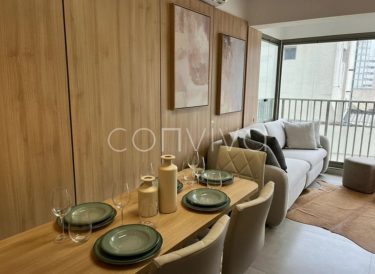 NPD1209 Novo: Apto na Vila Mariana c/ ar e Wi-Fi