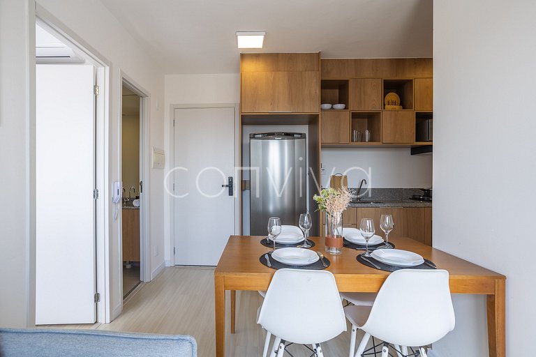 COMP0917 02 quartos | Moema | Wi-fi + vista livre