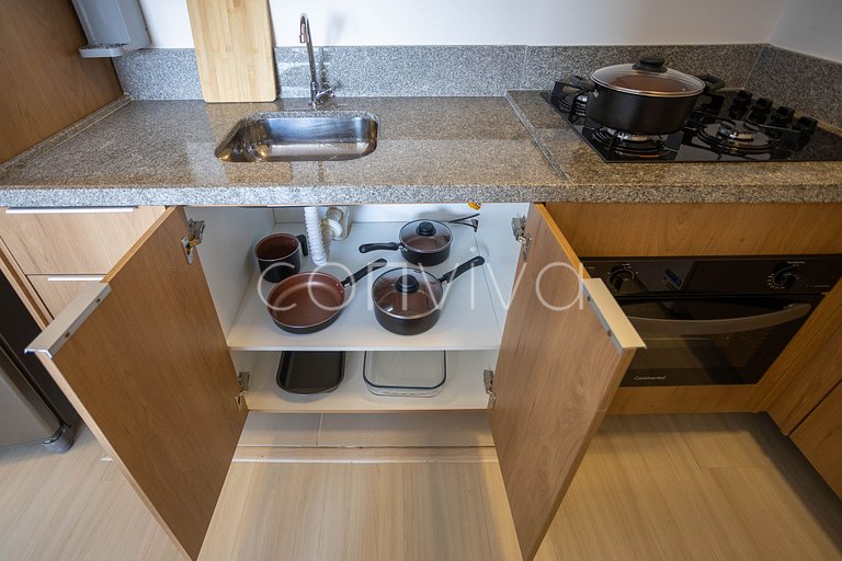 COMP0917 02 quartos | Moema | Wi-fi + vista livre