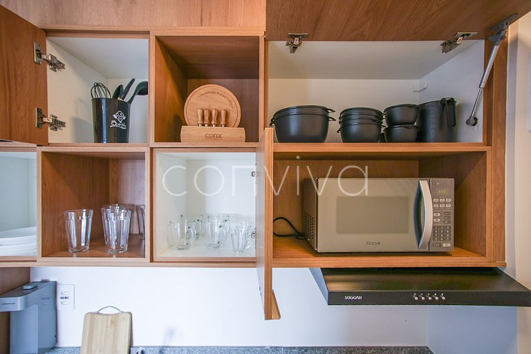 COMP0917 02 quartos | Moema | Wi-fi + vista livre