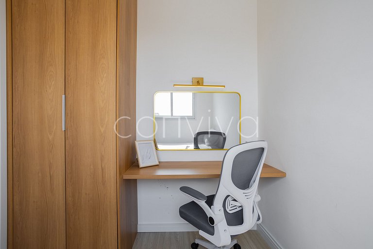 COMP0917 02 quartos | Moema | Wi-fi + vista livre