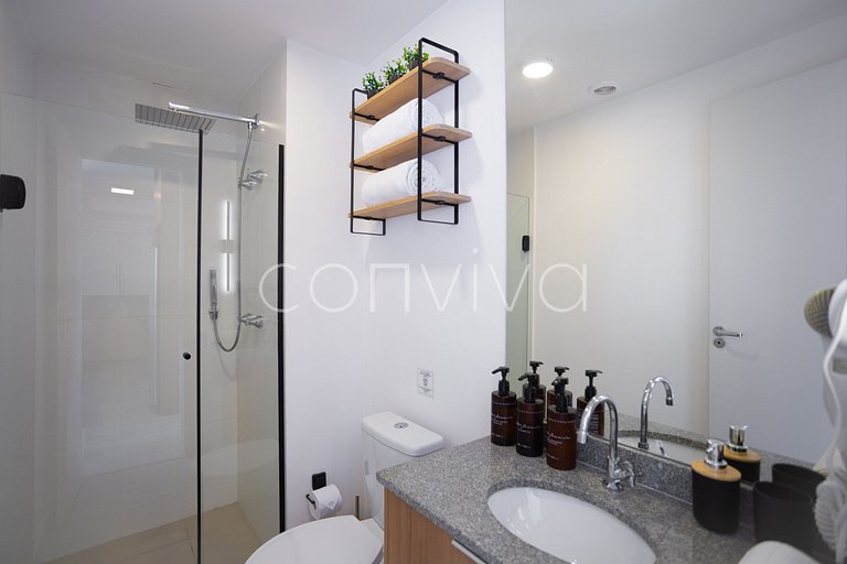 COMP0917 02 quartos | Moema | Wi-fi + vista livre