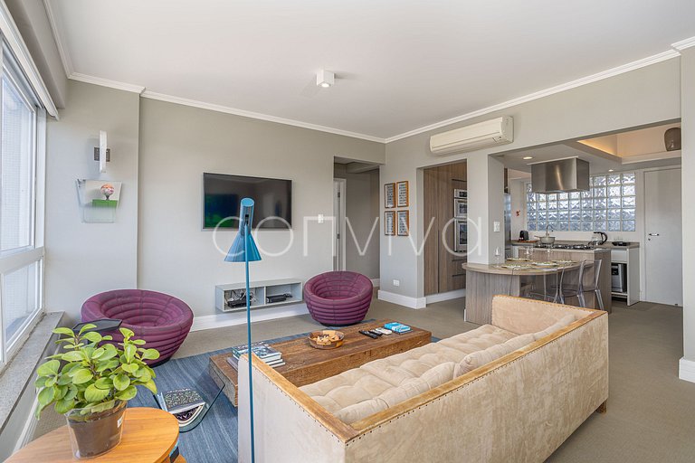 SJ031 Apto design do Jardins | 85m² | 02 dorms