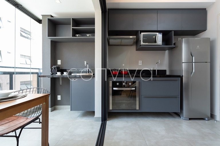 CBG052 Apto incrível de Pinheiros | Varanda + Wifi