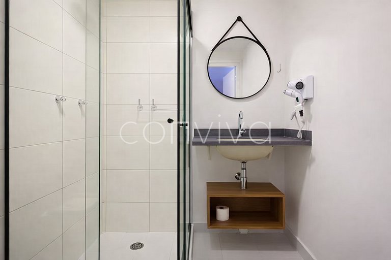 ZPB1139 Studio novo no Brooklin | Wi-fi + varanda