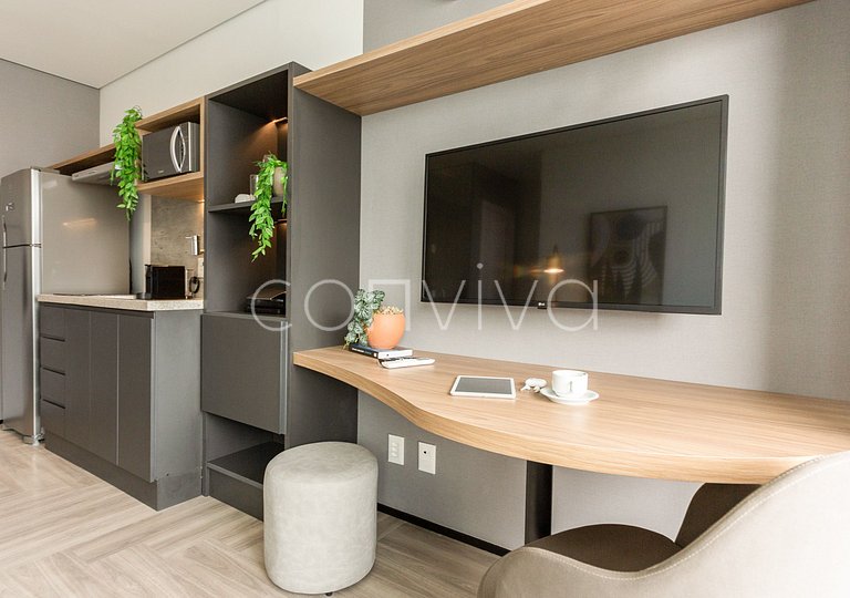 HW2303 Apto em Pinheiros | Vista alta | 40m²