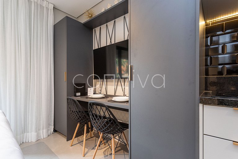 LP0214 Apto no melhor de Pinheiros | AC + Wi-fi