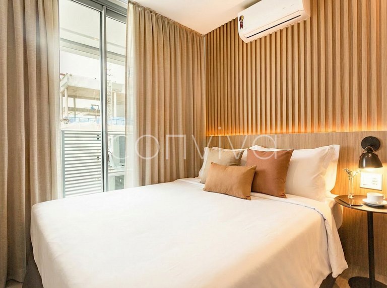 HW2303 Apto em Pinheiros | Vista alta | 40m²