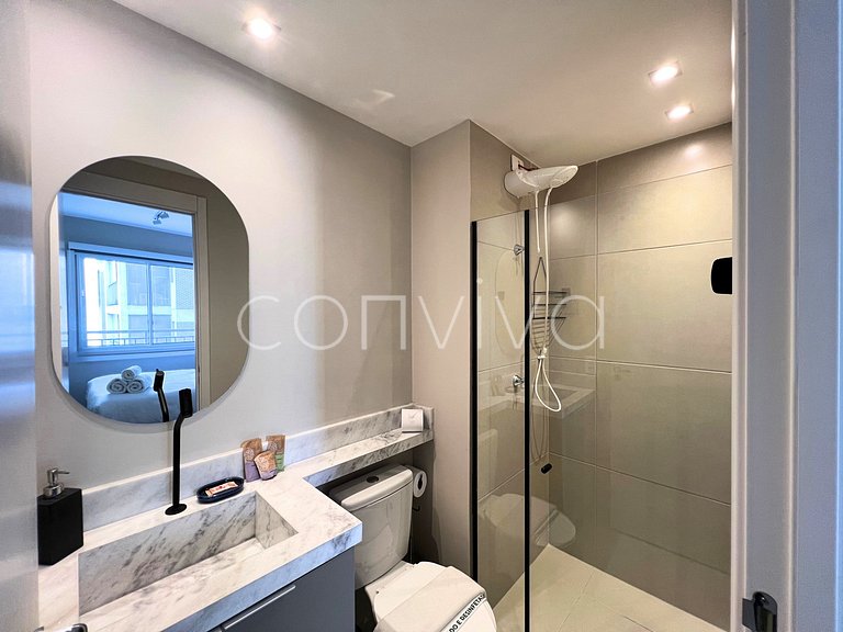 WVL1404 Apto novo na Vila Olímpia | c/varanda + AC