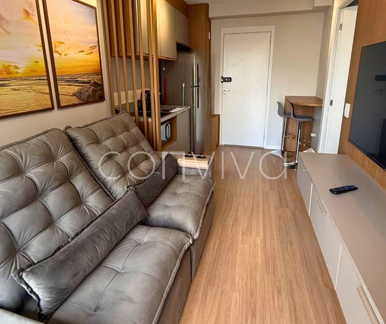 WVL1404 Apto novo na Vila Olímpia | c/varanda + AC