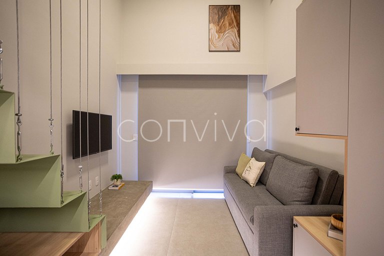 HL0402 Duplex novo | 34m² c/ varanda | Pinheiros