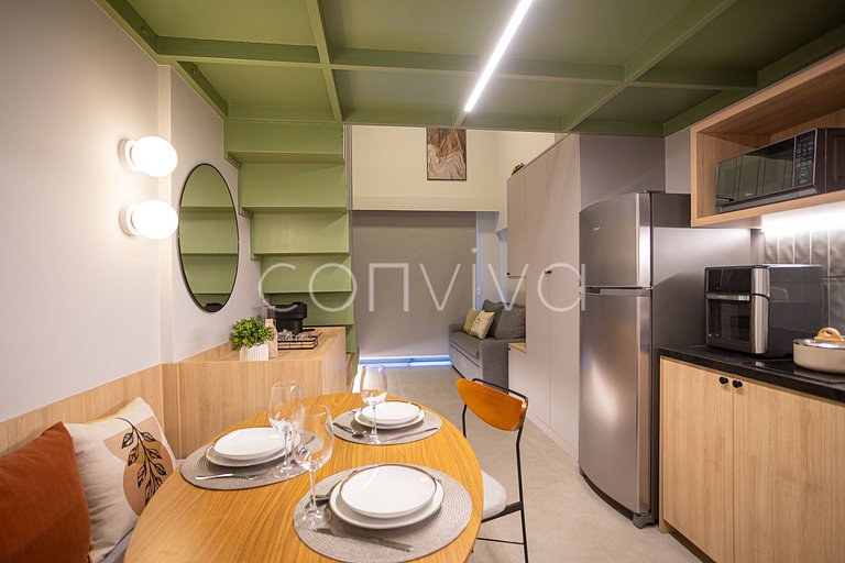 HL0402 Duplex novo | 34m² c/ varanda | Pinheiros
