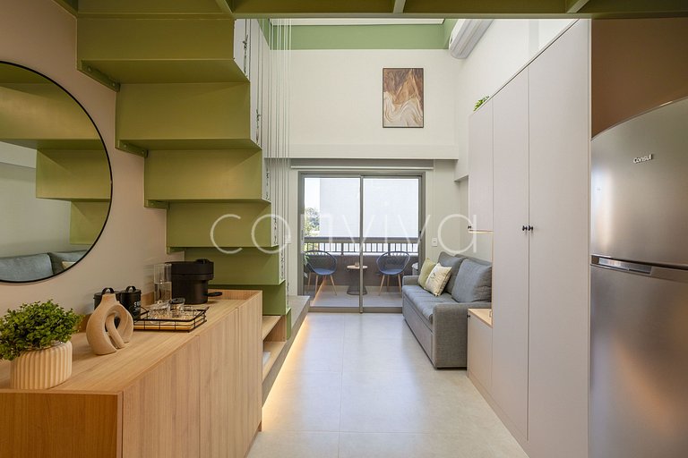 HL0402 Duplex novo | 34m² c/ varanda | Pinheiros