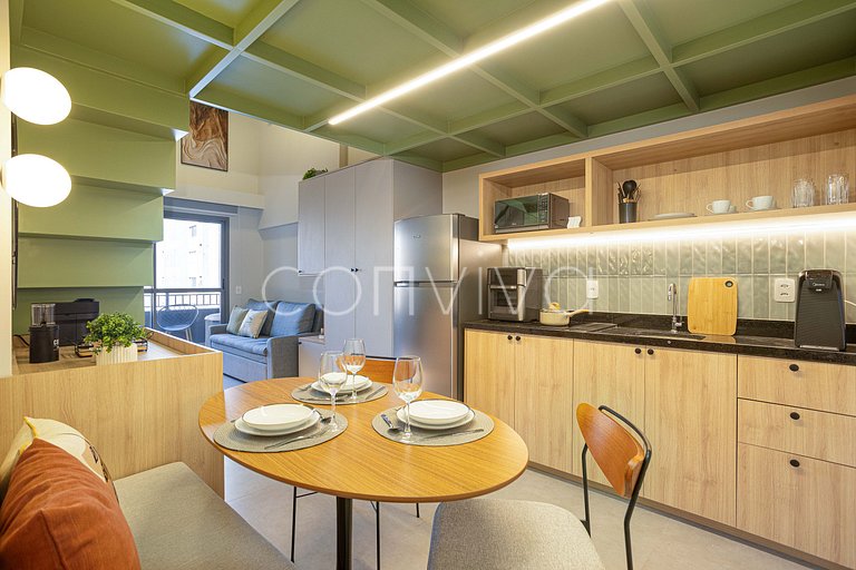 HL0402 Duplex novo | 34m² c/ varanda | Pinheiros