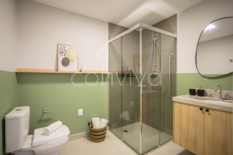HL0402 Duplex novo | 34m² c/ varanda | Pinheiros