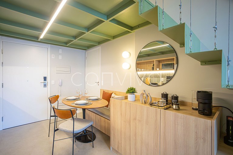 HL0402 Duplex novo | 34m² c/ varanda | Pinheiros