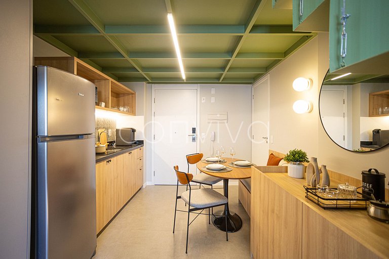 HL0402 Duplex novo | 34m² c/ varanda | Pinheiros