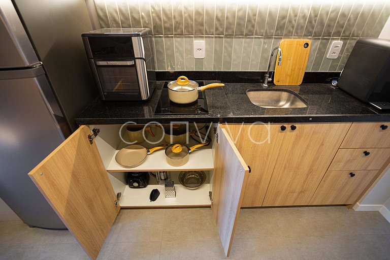 HL0402 Duplex novo | 34m² c/ varanda | Pinheiros