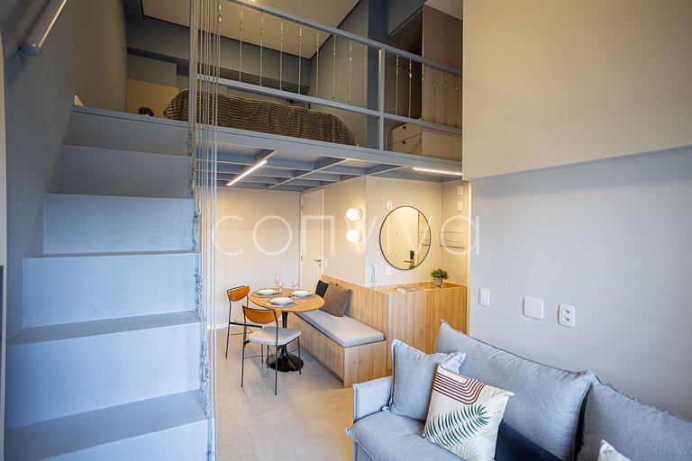 HL0403 Pinheiros Premium: Duplex | Varanda + AC