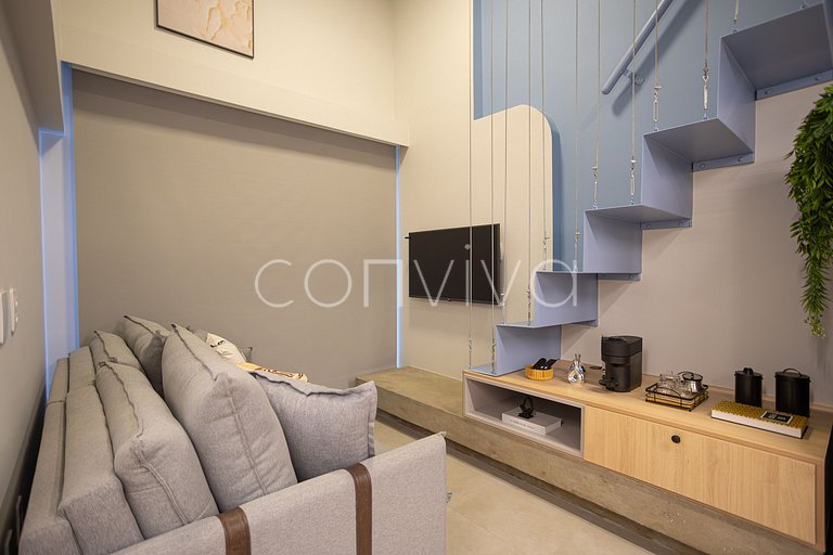 HL0403 Pinheiros Premium: Duplex | Varanda + AC