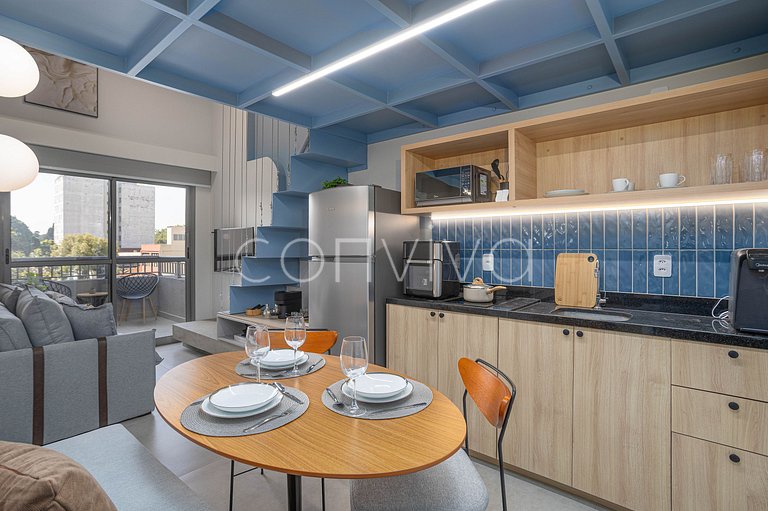 HL0403 Pinheiros Premium: Duplex | Varanda + AC