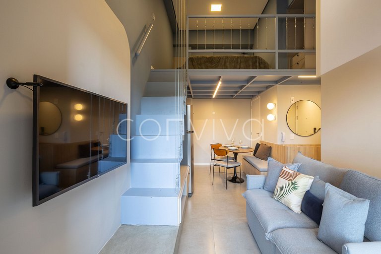 HL0403 Pinheiros Premium: Duplex | Varanda + AC