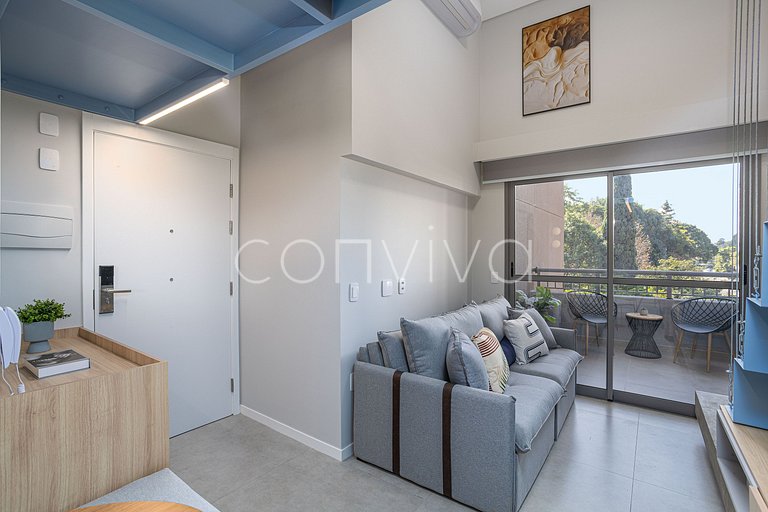 HL0403 Pinheiros Premium: Duplex | Varanda + AC
