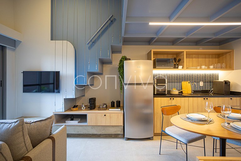 HL0403 Pinheiros Premium: Duplex | Varanda + AC