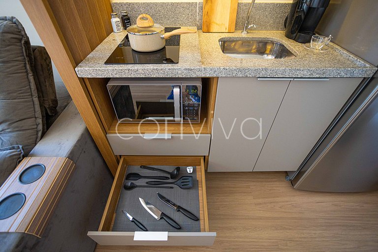 WVL1404 Apto novo na Vila Olímpia | c/varanda + AC