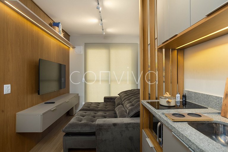 WVL1404 Apto novo na Vila Olímpia | c/varanda + AC