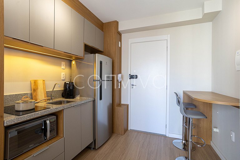 WVL1404 Apto novo na Vila Olímpia | c/varanda + AC