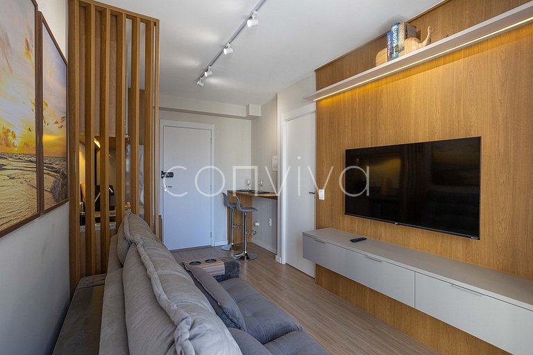 WVL1404 Apto novo na Vila Olímpia | c/varanda + AC