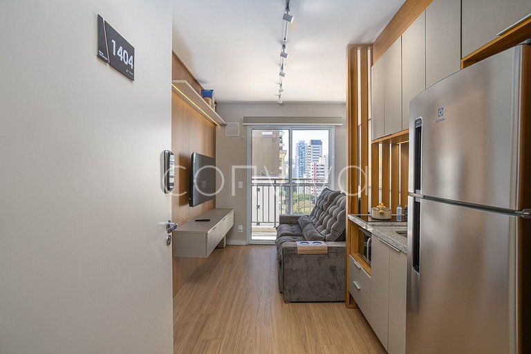 WVL1404 Apto novo na Vila Olímpia | c/varanda + AC