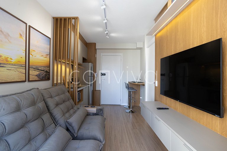 WVL1404 Apto novo na Vila Olímpia | c/varanda + AC