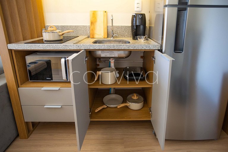 WVL1404 Apto novo na Vila Olímpia | c/varanda + AC