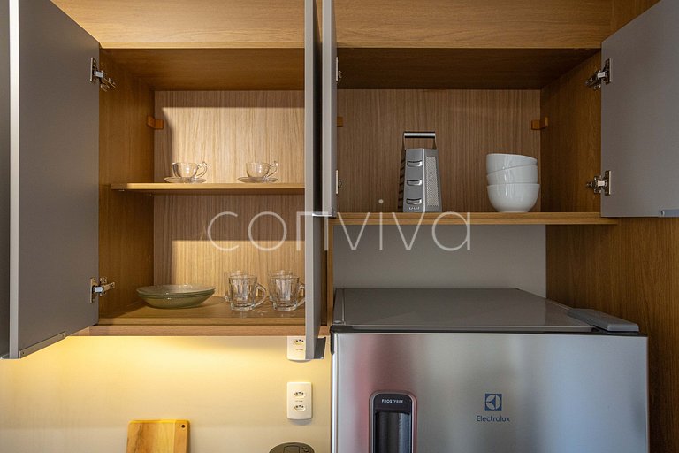 WVL1404 Apto novo na Vila Olímpia | c/varanda + AC