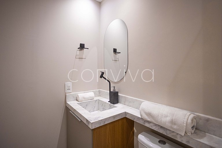 WVL1404 Apto novo na Vila Olímpia | c/varanda + AC