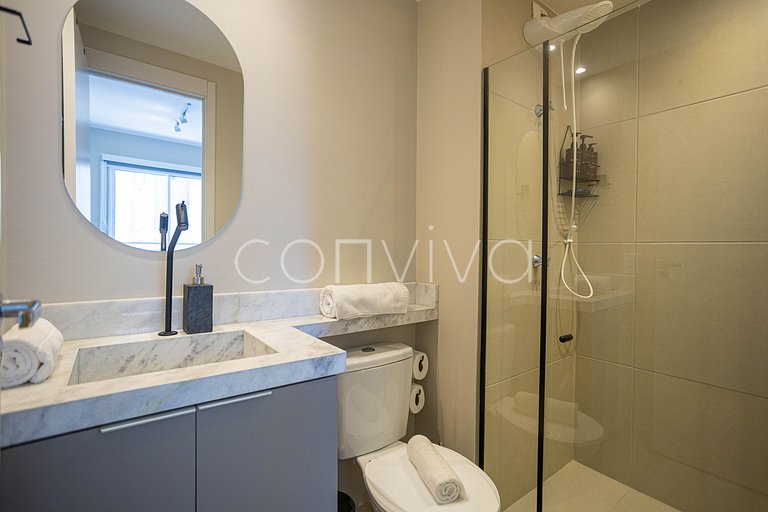 WVL1404 Apto novo na Vila Olímpia | c/varanda + AC