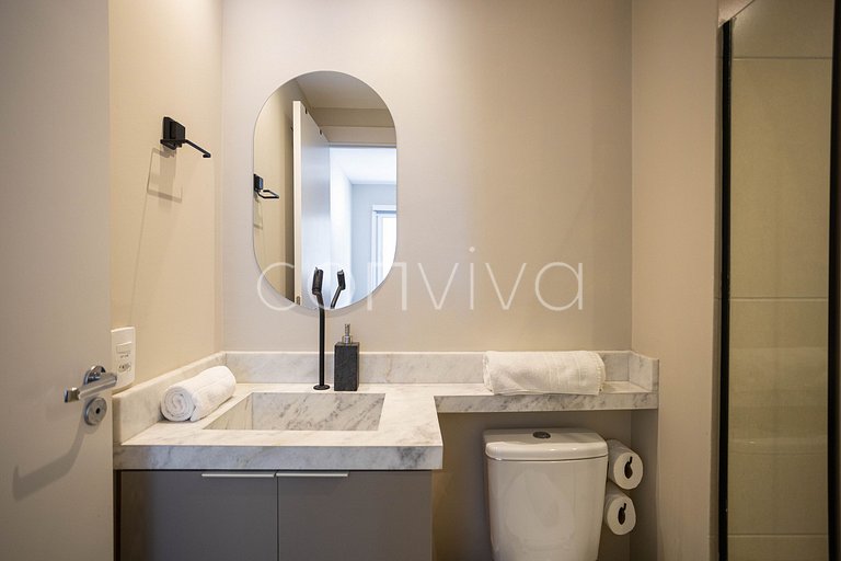 WVL1404 Apto novo na Vila Olímpia | c/varanda + AC